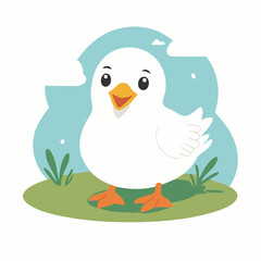 Vector illustration of a delightful Seagull for early readers' enjoyment