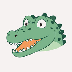Cute Alligator vector illustration of a for toddlers books