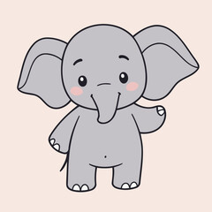 Cute Elephant for children vector illustration