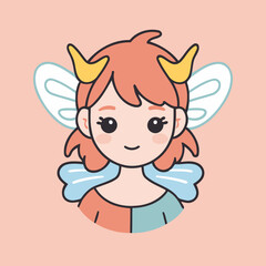 Obraz premium Cute Fairy for kids' storybook vector illustration