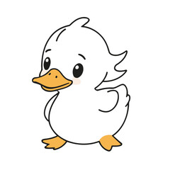 Vector illustration of a friendly Duckling for little ones' joyful exploration