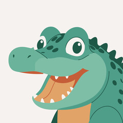 Cute vector illustration of a Alligator for kids