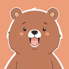 Vector illustration of a cute Bear for kids books
