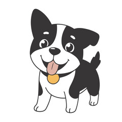 Cute Dog for toddlers books vector illustration