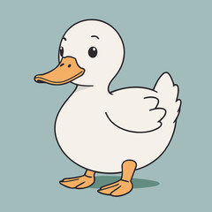 Vector illustration of a winsome Duck for children's literature