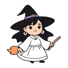 Cute Witch vector illustration of a for toddlers books
