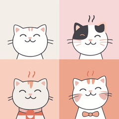 Cute Cat for toddlers story books vector illustration