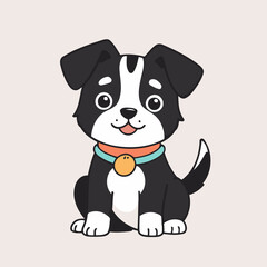 Vector illustration of a cute Dog for children story book