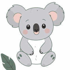 Cute Koala for early readers' adventure books vector illustration