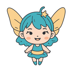 Vector illustration of a cute Fairy for children