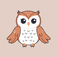Vector illustration of a winsome Owl for children's literature