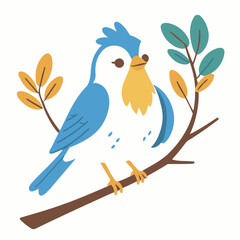 Cute vector illustration of a Bird for youngsters' imaginative stories
