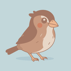 Cute Sparrow vector illustration for children