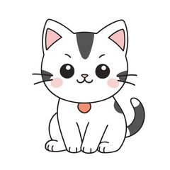 Cute Kitten vector illustration for children