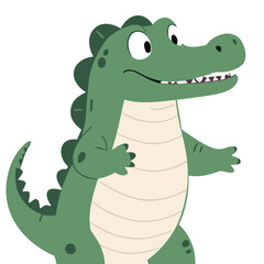 Cute Alligator for preschoolers' storybook vector illustration