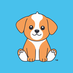 Cute Puppy for kids vector illustration