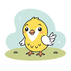 Cute Bird vector illustration for kids story book