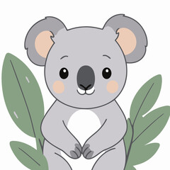 Vector illustration of a cute Koala for children book