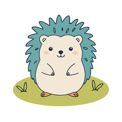 Vector illustration of an enchanting Hedgehog for kids' storytelling