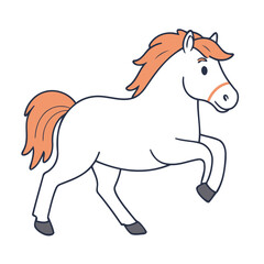 Vector illustration of a cute Horse for children