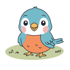 Vector illustration of a cute Bird for kids