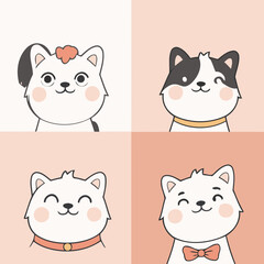 Cute Dog for kids story book vector illustration