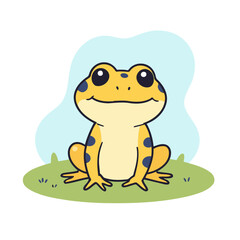 Vector illustration of a charming Toad for toddlers' learning adventures