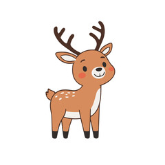 Fototapeta premium Cute Reindeer for kids' storybook vector illustration