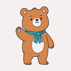 Fototapeta premium Vector illustration of a delightful Bear for early readers' enjoyment