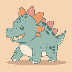 Cute Dino vector illustration for kids' adventure tales