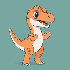 Vector illustration of a playful Dino for preschoolers' storytime
