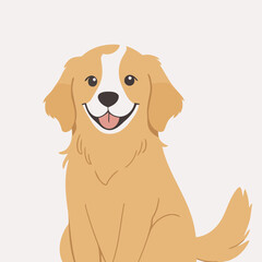 Cute Dog for children book vector illustration