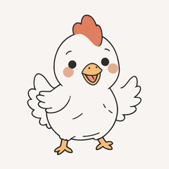 Vector illustration of an enchanting Chicken for kids' storytelling