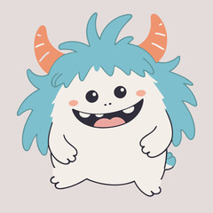 Vector illustration of a sweet Monster for youngsters' imaginative journeys