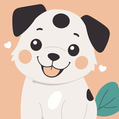 Naklejka premium Cute Puppy for preschoolers' storybook vector illustration