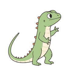 Vector illustration of a friendly Lizard for little ones' joyful exploration