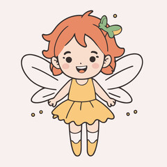 Vector illustration of a cute Fairy for kids