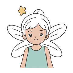 Cute vector illustration of a Fairy for children story book