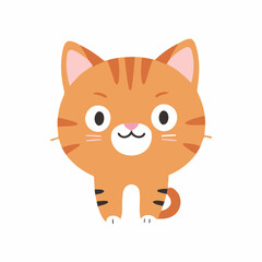 Cute vector illustration of a Cat for youngsters' imaginative stories
