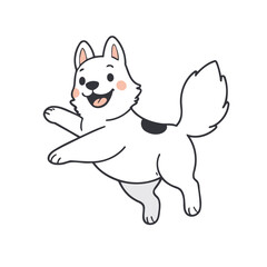 Vector illustration of a winsome Dog for children's literature