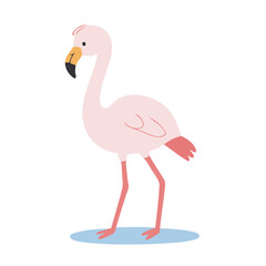 Cute Flamingo for kids' storybook vector illustration