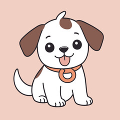 Vector illustration of a delightful Puppy for early readers' enjoyment