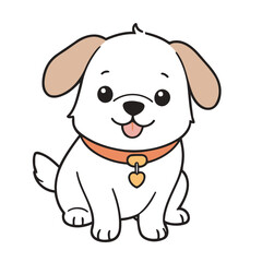Cute vector illustration of a Dog for children book