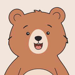 Vector illustration of a cute Bear for children story book