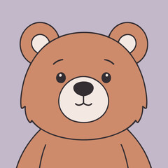 Cute vector illustration of a Bear for kids' reading time