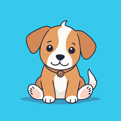 Vector illustration of an enchanting Puppy for kids' storytelling