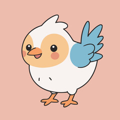Vector illustration of a delightful Bird for early readers' enjoyment