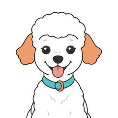 Cute Dog for children book vector illustration
