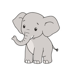 Cute Elephant for children vector illustration