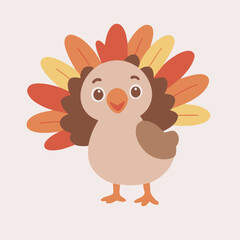 Vector illustration of a playful Turkey for preschoolers' storytime